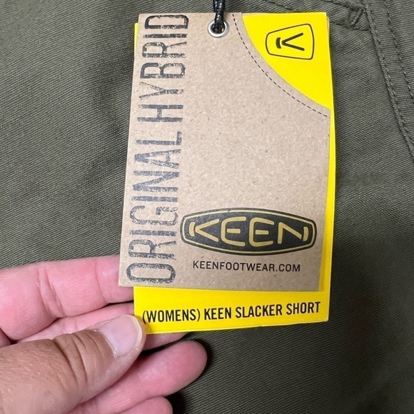 NWT Keen Inc Womens Olive Green Khaki Washed Canvas Slacker Short Size XS - Picture 7 of 9